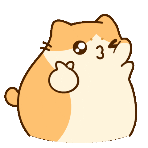 Cats Hello Sticker by Bichi Mao