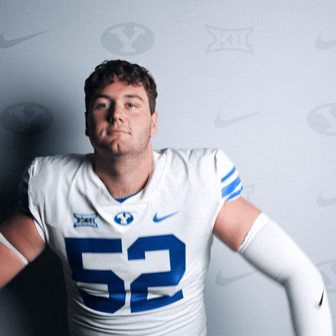 Flexing Byu Football GIF by BYU Cougars