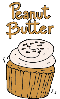 Peanut Butter Cupcake Sticker by Tasmeem