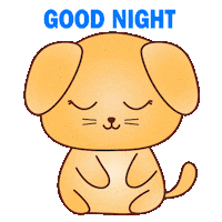 Good Night Sleep Sticker by MyMorningDog