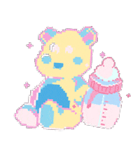 caramelroze giphyupload bottle caramel teddybear Sticker