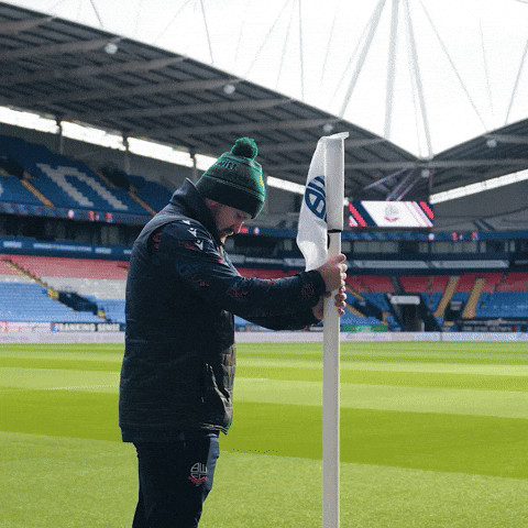 Stadium Corner Flag GIF by Bolton Wanderers FC