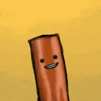 jordanlyric food shrug bacon i dunno GIF