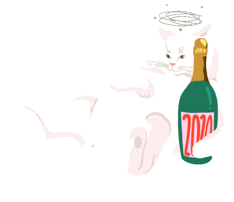 josephinerais giphyupload cat party drink Sticker