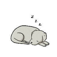 Yellow Lab Sleeping Sticker by Three Under the Rain