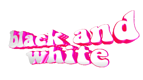 black and white text Sticker