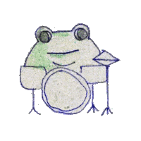 Frog Drum Sticker