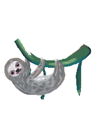 mongelippa art animals tropical sloth Sticker