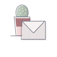 KimiKinsey letter cactus mail kimi Sticker