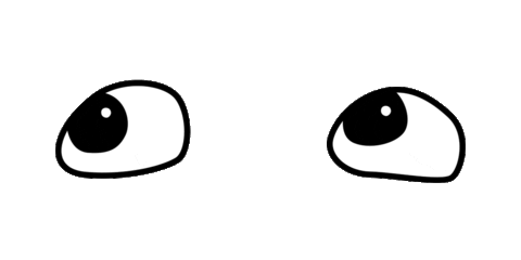 Eyes Looking Sticker by oohnoo