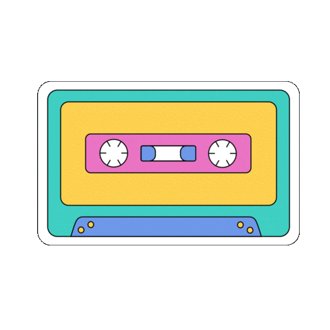 That_Lot giphyupload music retro cassette Sticker