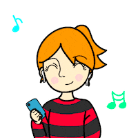 Happy Listening To Music Sticker