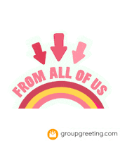GroupGreetingcards sticker rainbow arrow group greeting Sticker