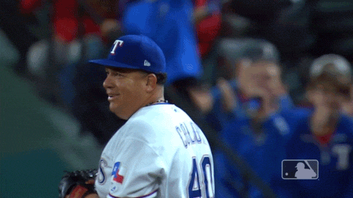 texas rangers smirk GIF by MLB