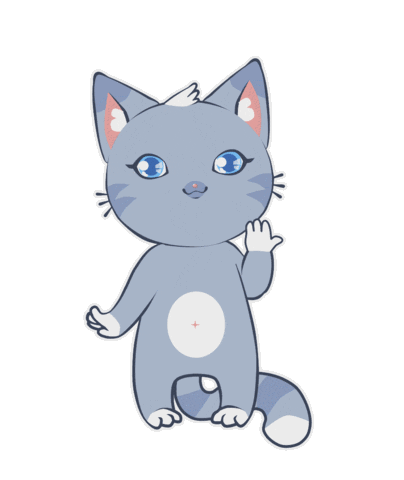 merurid love cat cute air kiss Sticker