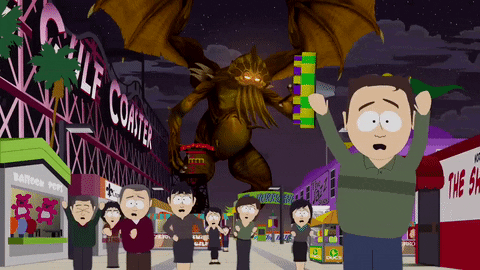 scared dragon GIF by South Park 