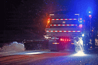 flashing lights winter GIF by MnDOT