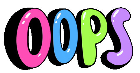 Text Oops Sticker