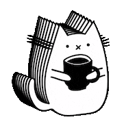 White Cat Coffee Sticker