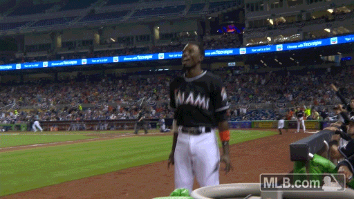 excited miami marlins GIF by MLB