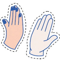 agenceDUNK clap hand dunk five Sticker