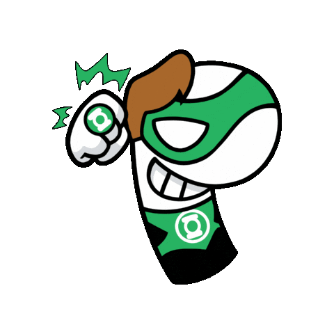 Green Lantern Superhero Sticker by Paulberger