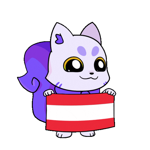 Flag Austria Sticker by Lucky Kat Studios