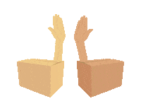 High Five Boxes Sticker by Reuseabox
