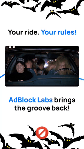 AdBlockLabs giphyupload halloween ads headbanging GIF