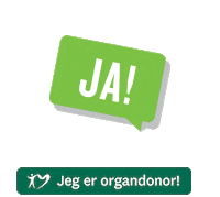 StiftelsenOrgandonasjon yes ja organ donor Sticker