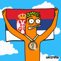 Gold Medal Flag GIF by shremps