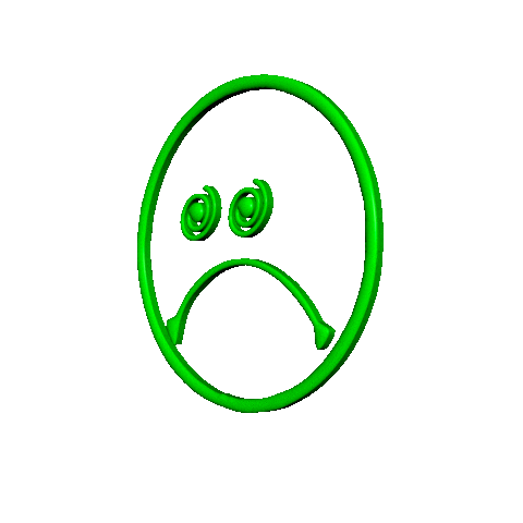 LeBonkeur sad green emoji spiral Sticker