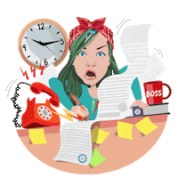 Monday Working Sticker by Elena