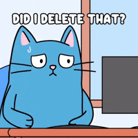 Nervous Blue Cat GIF