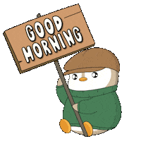 Good Morning Hello Sticker by Pudgy Penguins