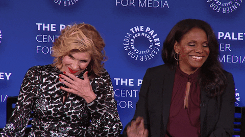 happy christine baranski GIF by The Paley Center for Media