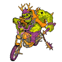summoninghand rock smoke metal motorcycle Sticker