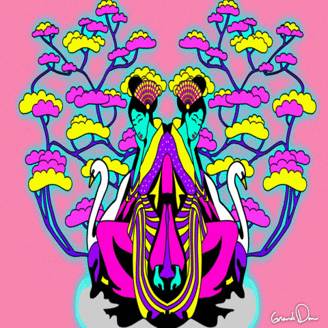 stoned psychedelic art GIF by Grande Dame