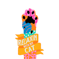 Relaxing Cat Lady Sticker