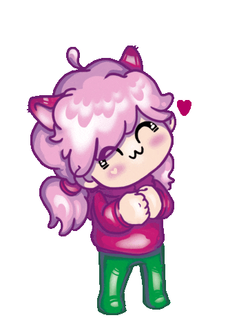 carminalopezvico kawaii amor corazon furry Sticker