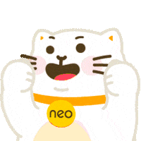 Cat Sip Sticker by Bank Neo Commerce