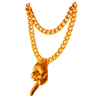 rocketandwink gold finger jewelry chain Sticker