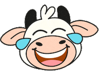 Laugh Cow Sticker by TOY CANTANDO