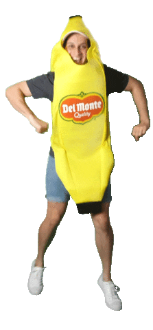 DelMonteFresh giphyupload banana dancing banana banana suit Sticker