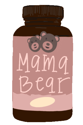 sprigslife bear mom healthy mama Sticker