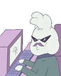 DonJazminSalvaje chicken computer moustache pollo Sticker