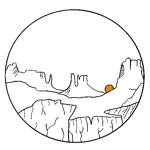 trekthru sun night day moon Sticker