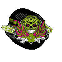 SocialHouseEntertainment tacos sugar skull taco fest tacos and tequila Sticker