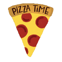 Pizza Time Typography Sticker