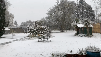 Snow Falls in England as Outdoor Dining Returns